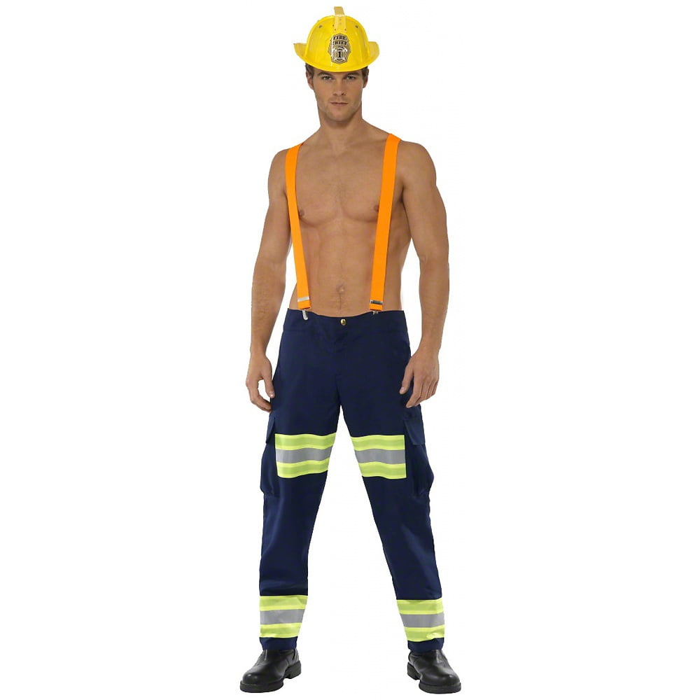 Smiffys Firefighter Men's Halloween Fancy-Dress Costume for Adult, M - Walmart.com